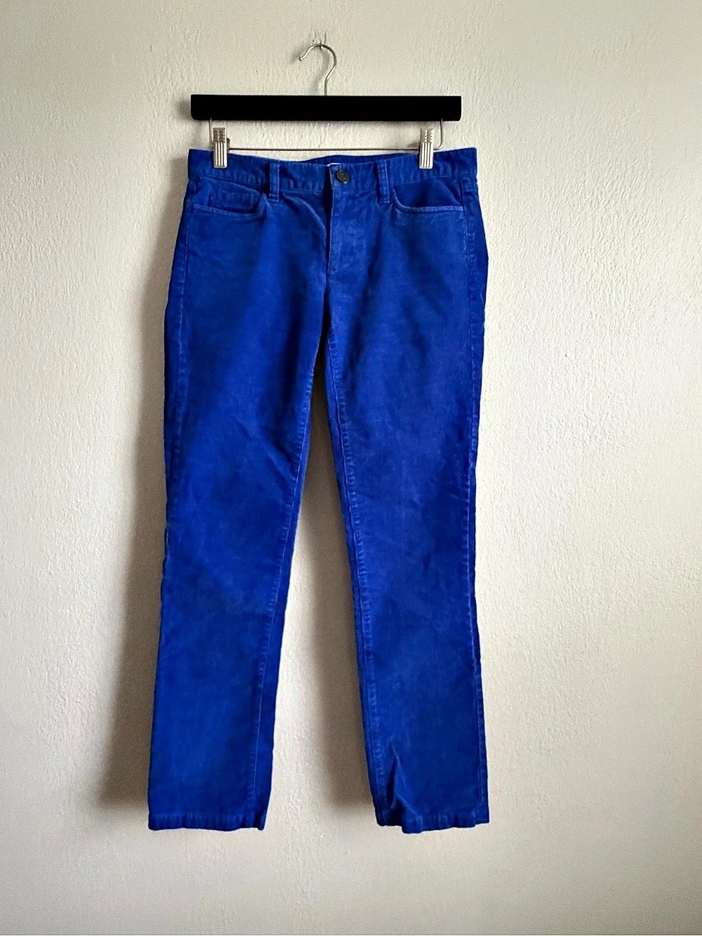 J.Crew Matchstick Skinny Corduroy Pants Blue Waist 27S